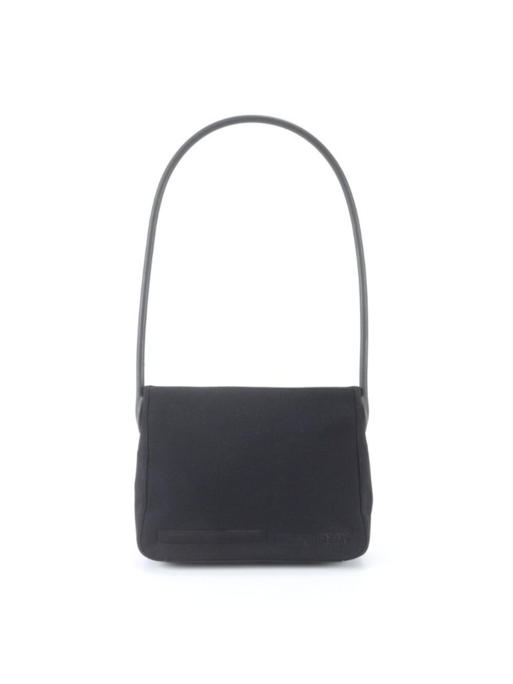Miu Miu Leather Canvas Shoulder Bag Hand Black